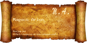 Magocs Arion névjegykártya